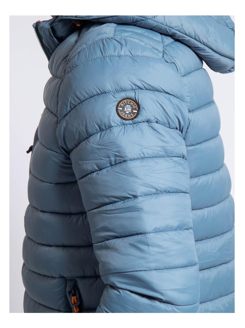 Piumino con cappuccio ZEGEL Blu ardesia - Kiabi