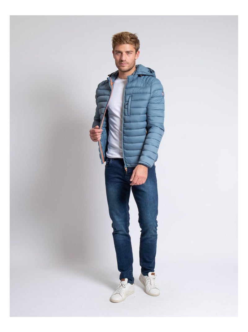 Piumino con cappuccio ZEGEL Blu ardesia - Kiabi