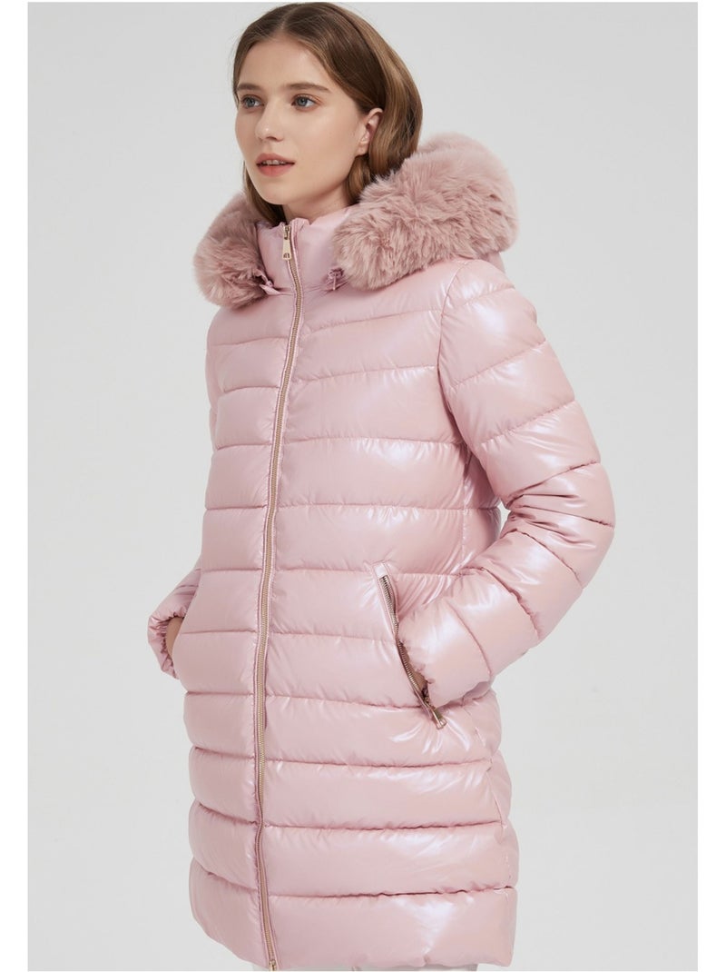 Piumino di media lunghezza kebello Rosa - Kiabi