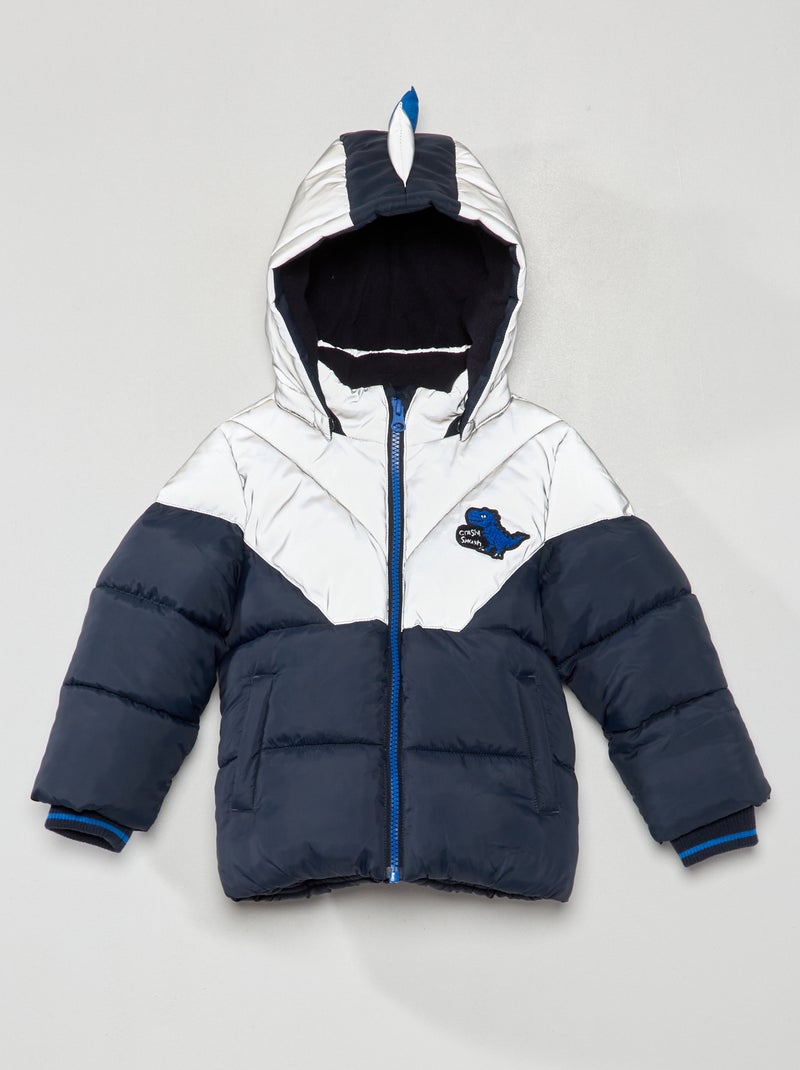 Piumino dino color block blu - Kiabi