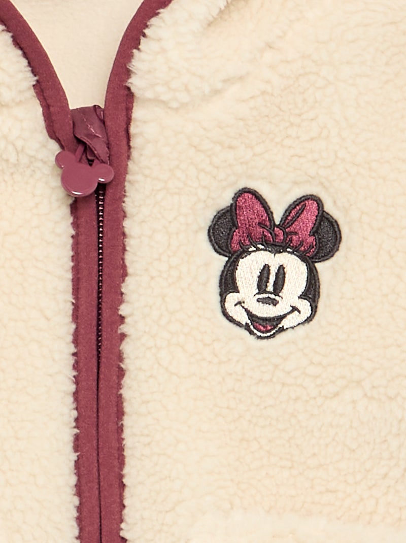 Piumino 'Disney' 'Minnie' in tessuto effetto montone Bianco Ecru - Kiabi