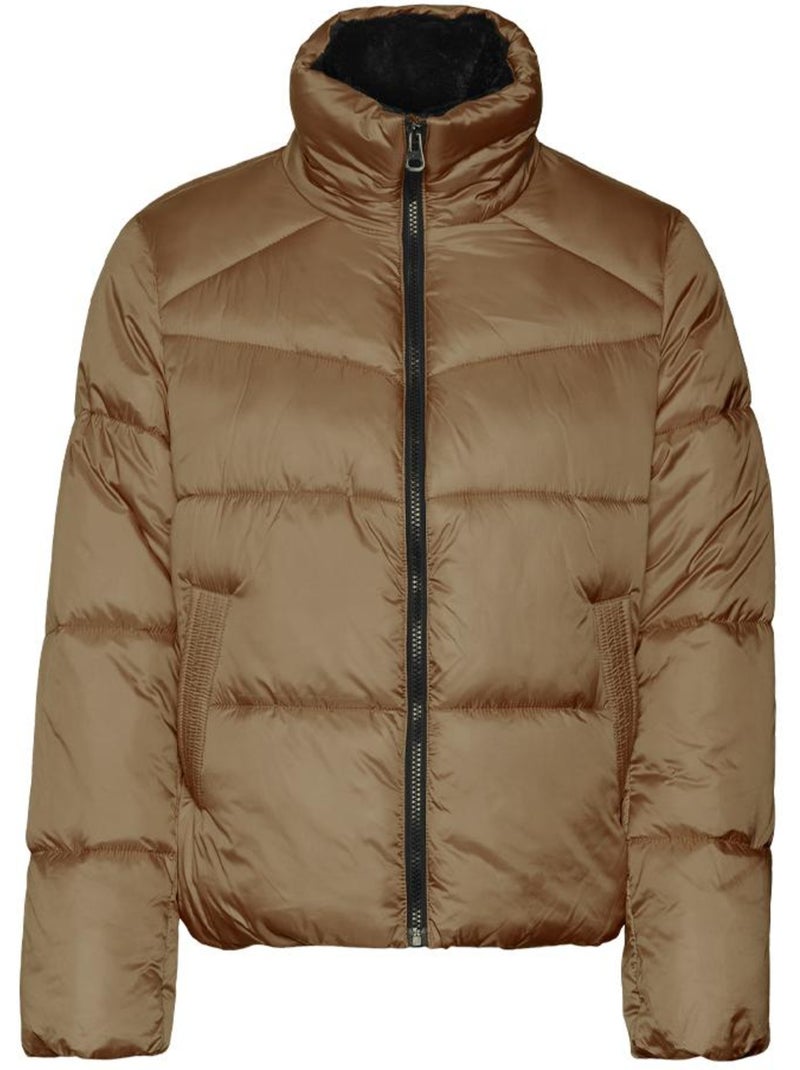 Piumino donna vero moda Marrone cappuccino - Kiabi