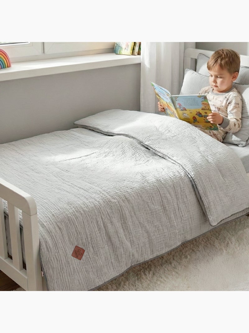 Piumino e cuscino bambino garza cotone | sevira kids | sevira kids Grigio - Kiabi