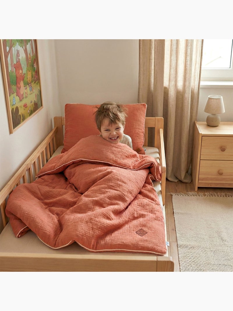 Piumino e cuscino bambino garza cotone | sevira kids | sevira kids Marrone - Kiabi