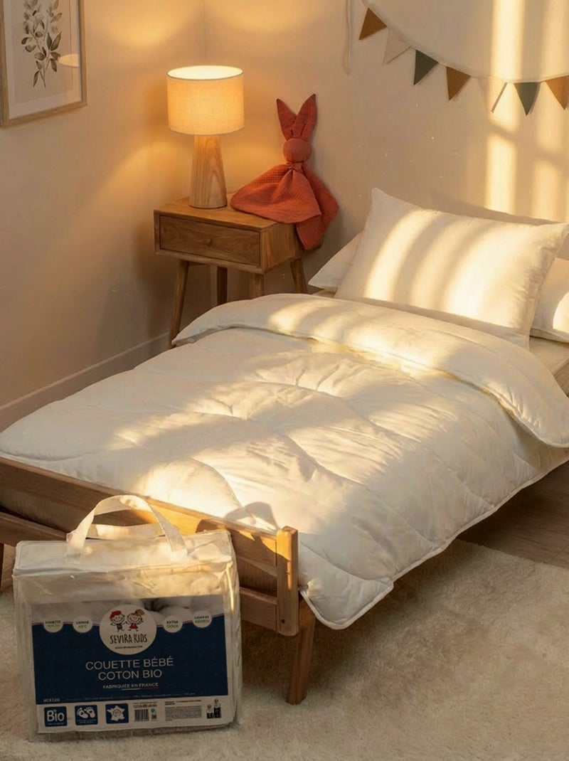 Piumino e cuscino bebè cotone biologico | sevira kids | sevira kids Bianco - Kiabi