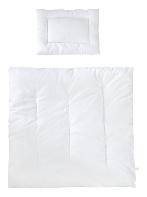 Piumino e cuscino in cotone bianco per culla e lettino – set quattro stagioni "Roba" - Kiabi