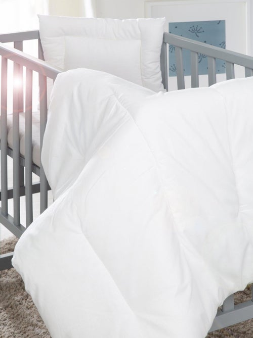 Piumino e cuscino in cotone bianco per culla e lettino – set quattro stagioni "Roba" - Kiabi