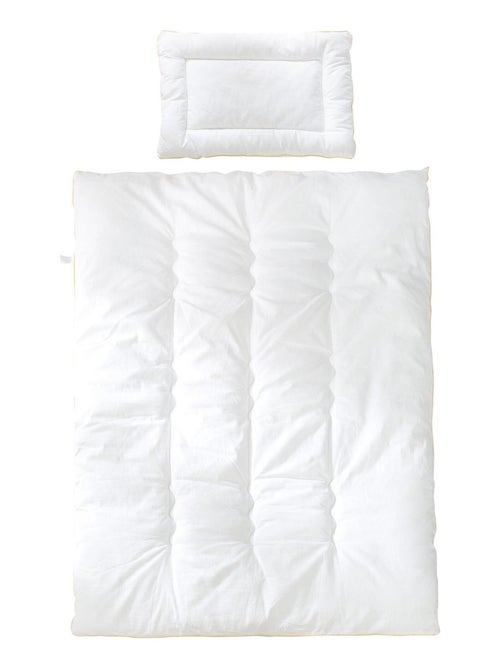 Piumino e cuscino in cotone bianco per lettino bebè e bambino – set quattro stagioni "Roba" - Kiabi