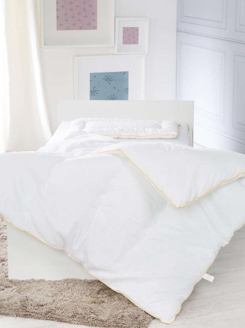 Piumino e cuscino in cotone bianco per lettino bebè e bambino – set quattro stagioni "Roba" Bianco Giallo - Kiabi