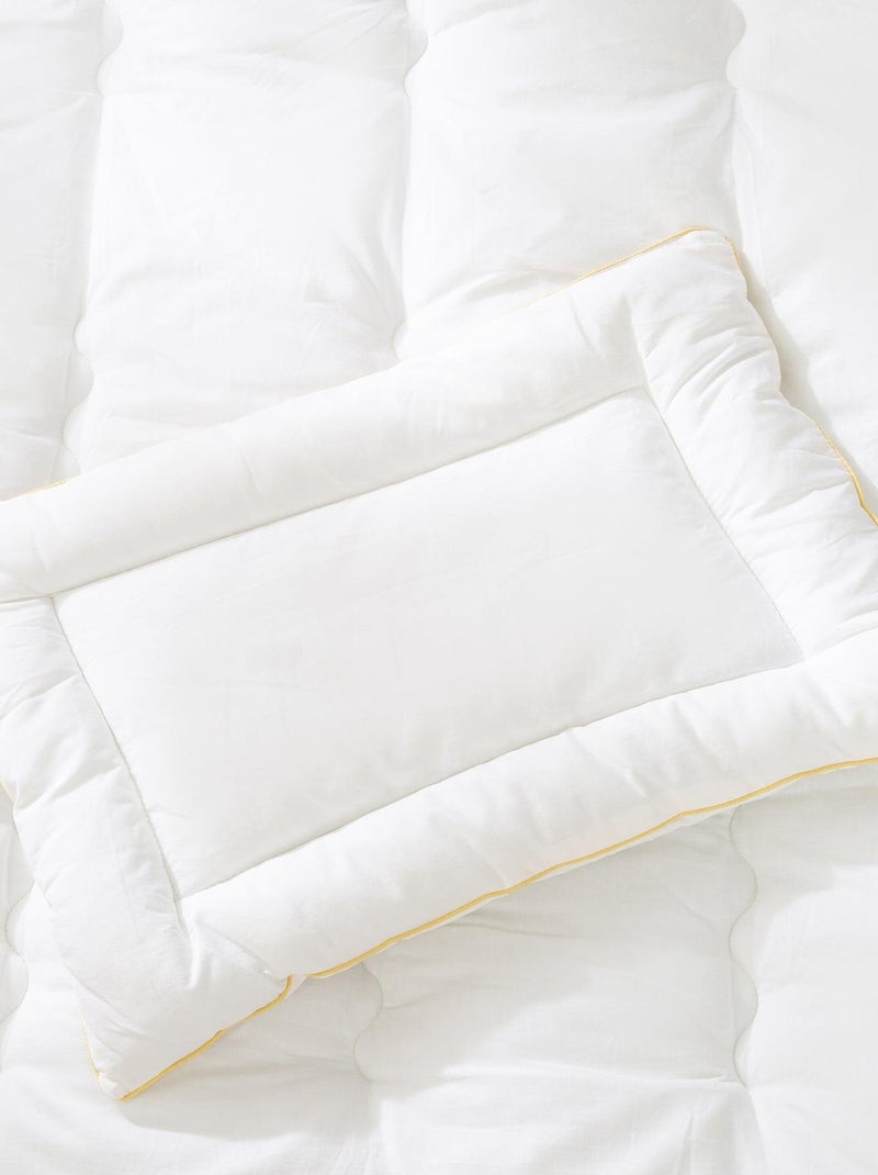 Piumino e cuscino in cotone bianco per lettino bebè e bambino – set quattro stagioni "Roba" Bianco Giallo - Kiabi