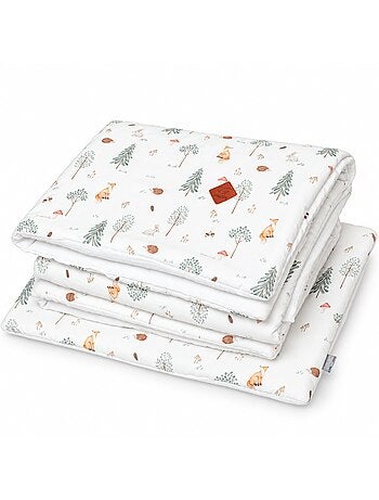 Piumino e cuscino per bambini reversibili in garza di cotone | sevira kids | sevira kids