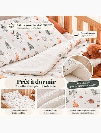 Piumino e cuscino per bambini reversibili in garza di cotone | sevira kids | sevira kids