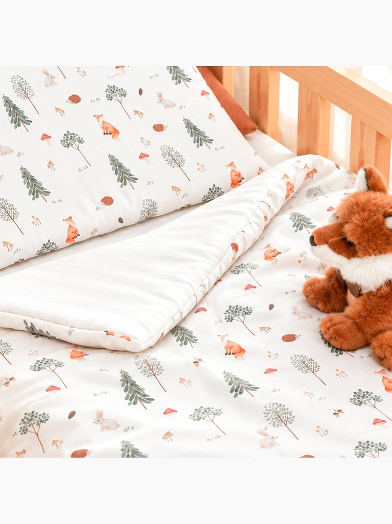 Piumino e cuscino per bambini reversibili in garza di cotone | sevira kids | sevira kids Ecru - Kiabi