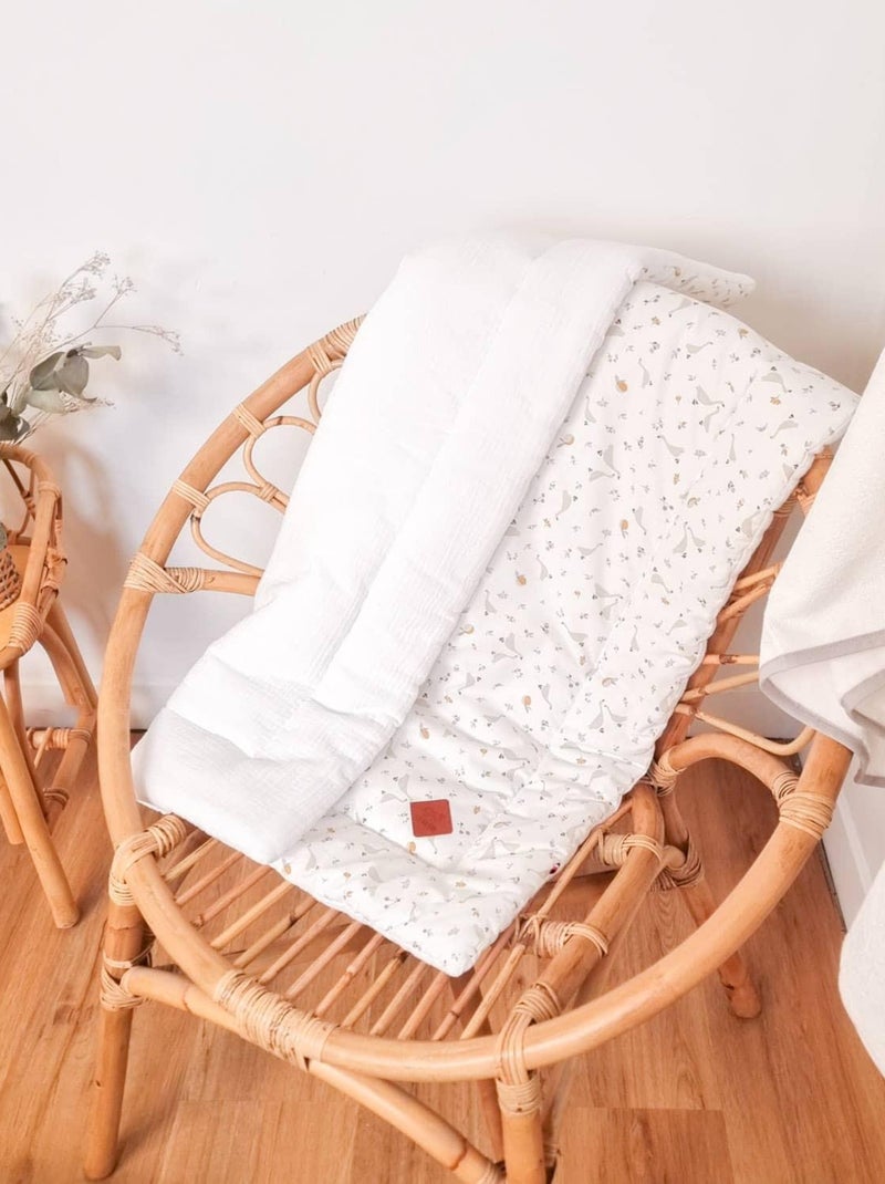 Piumino e cuscino reversibili per bambino in mussola di cotone | SEVIRA KIDS Bianco - Kiabi