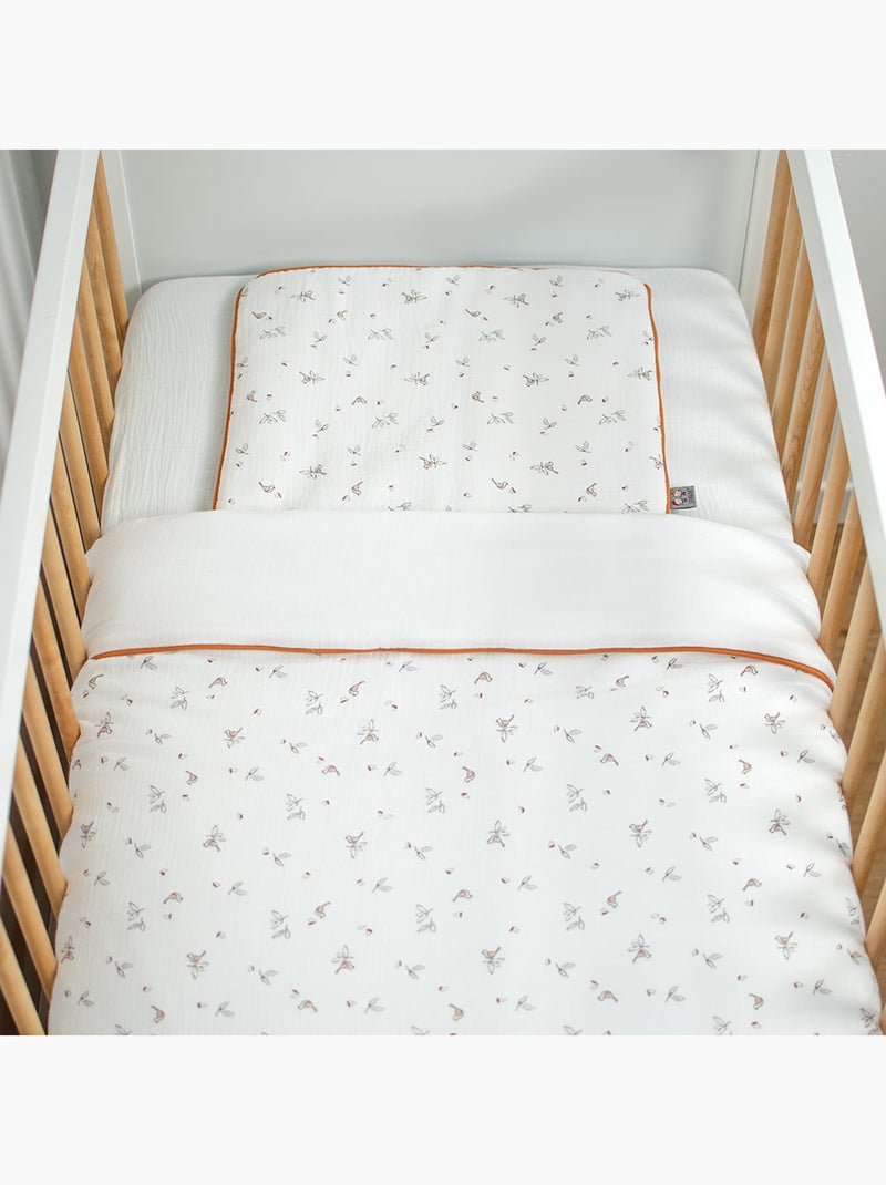 Piumino e cuscino reversibili per bambino in mussola di cotone | SEVIRA KIDS Bianco - Kiabi