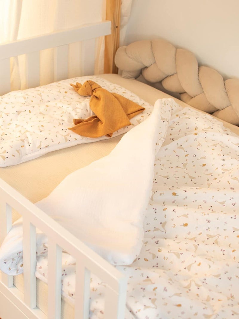 Piumino e cuscino reversibili per bambino in mussola di cotone | sevira kids | sevira kids Bianco - Kiabi