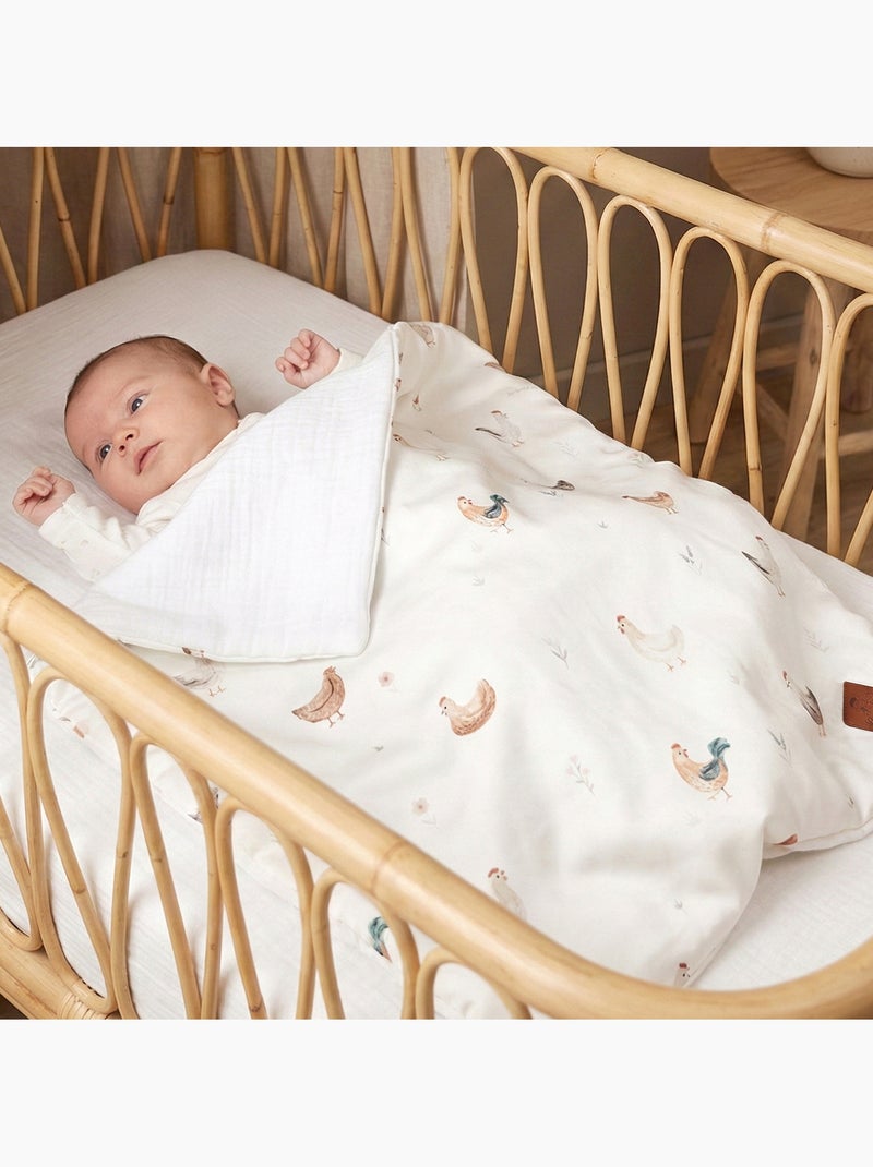Piumino e cuscino reversibili per bambino in mussola di cotone | sevira kids | sevira kids Ecru - Kiabi