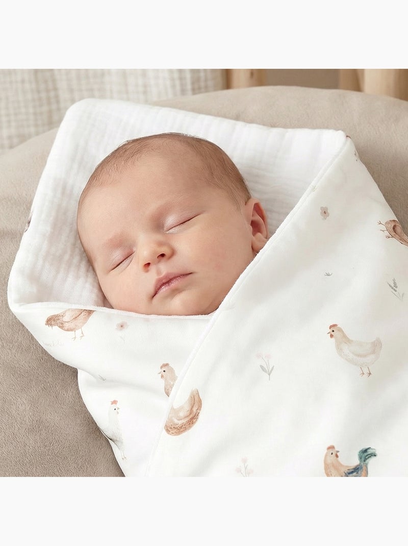 Piumino e cuscino reversibili per bambino in mussola di cotone | sevira kids | sevira kids Ecru - Kiabi