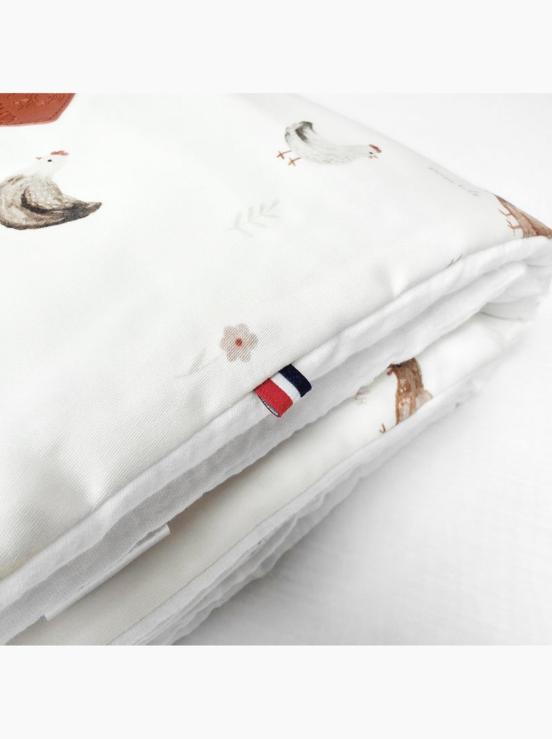 Piumino e cuscino reversibili per bambino in mussola di cotone | sevira kids | sevira kids Ecru - Kiabi