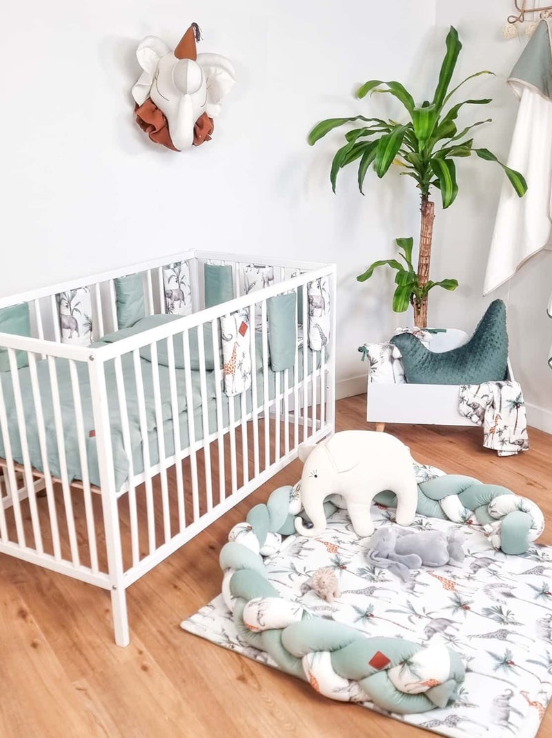 Piumino e cuscino reversibili per bambino in mussola di cotone | sevira kids | sevira kids Verde - Kiabi