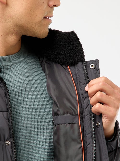 Piumino idrorepellente tinta unita con coulisse sul fondo - Kiabi