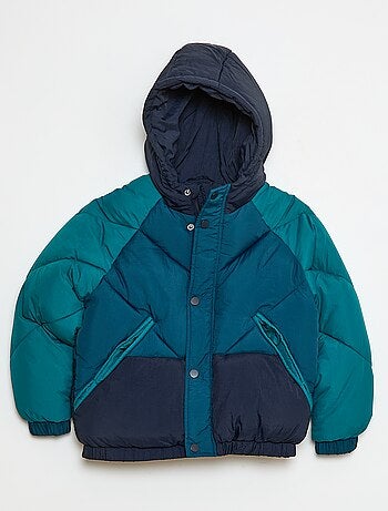Piumino imbottito color block idrorepellente