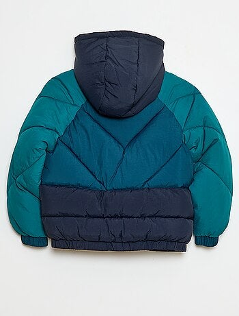 Piumino imbottito color block idrorepellente