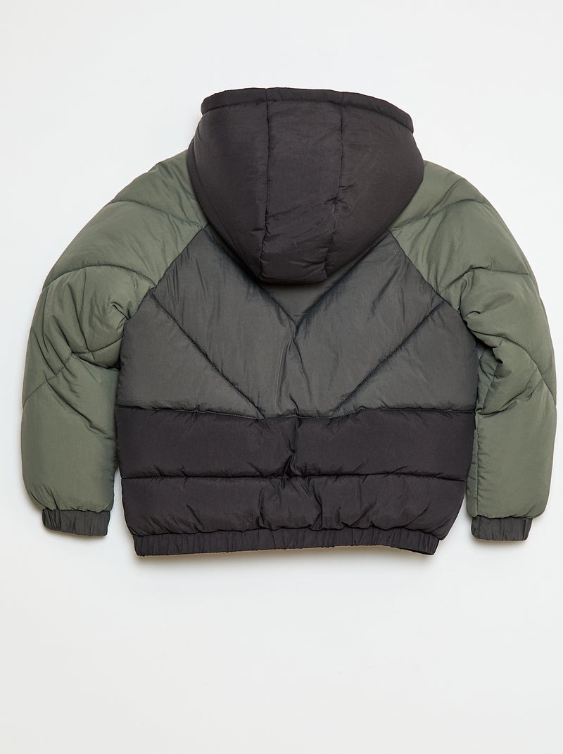 Piumino imbottito color block idrorepellente Grigio - Kiabi