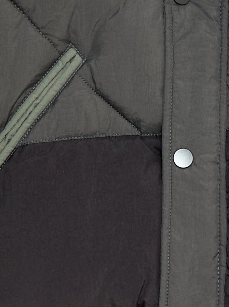 Piumino imbottito color block idrorepellente Grigio - Kiabi