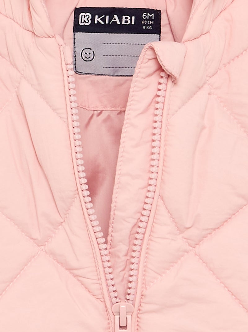 Piumino imbottito con cappuccio Rosa - Kiabi