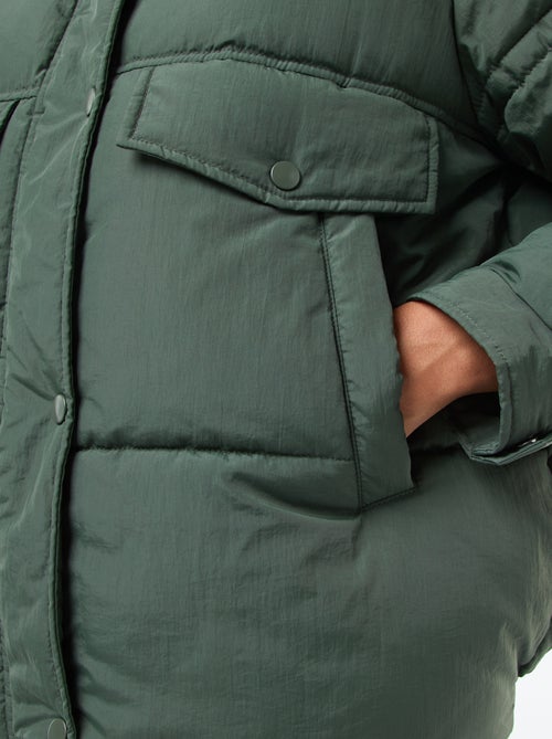 Piumino imbottito con collo effetto montone - Kiabi