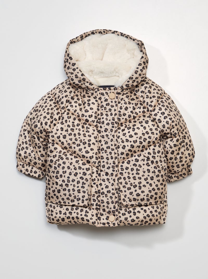 Piumino impermeabile con stampa BEIGE - Kiabi