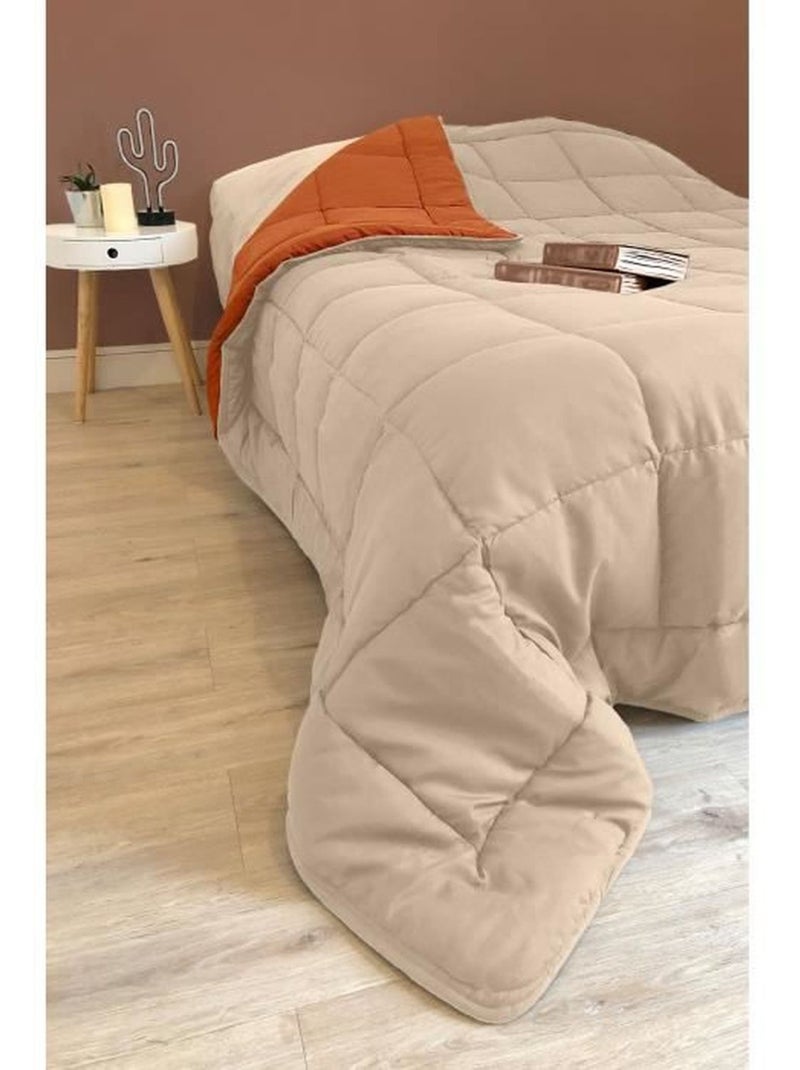 Piumino leggero bicolore reversibile in microfibra da 200 g/m² Arancione - Kiabi