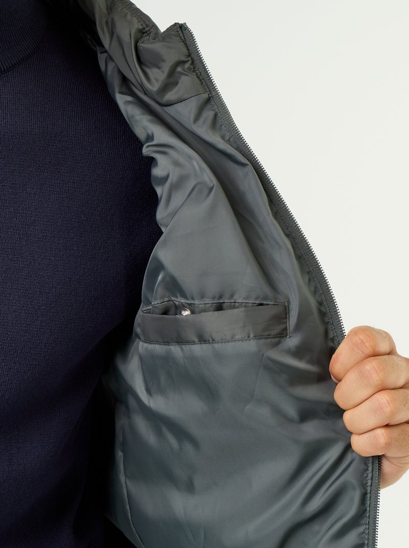 Piumino leggero con apertura a zip Kaki - Kiabi