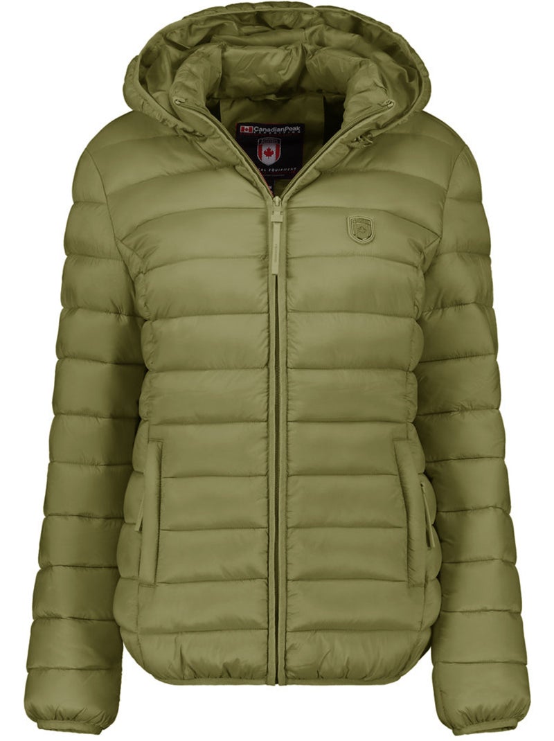 Piumino leggero con cappuccio akitaleak – canadian peak Verde oliva - Kiabi