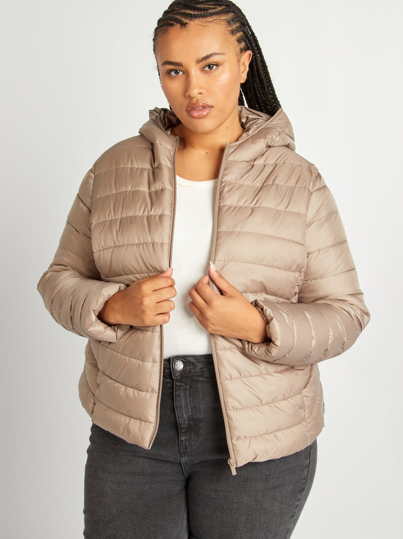 Piumino leggero con cappuccio BEIGE - Kiabi
