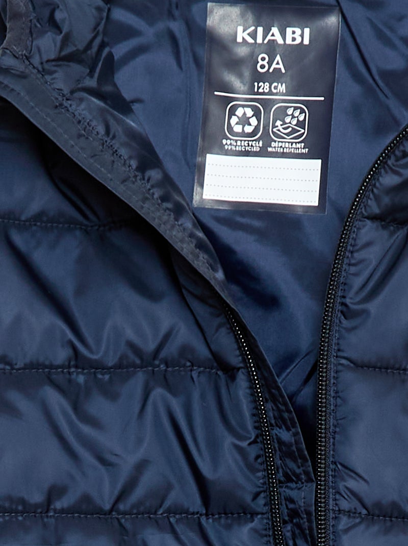 Piumino leggero con cappuccio Blu - Kiabi