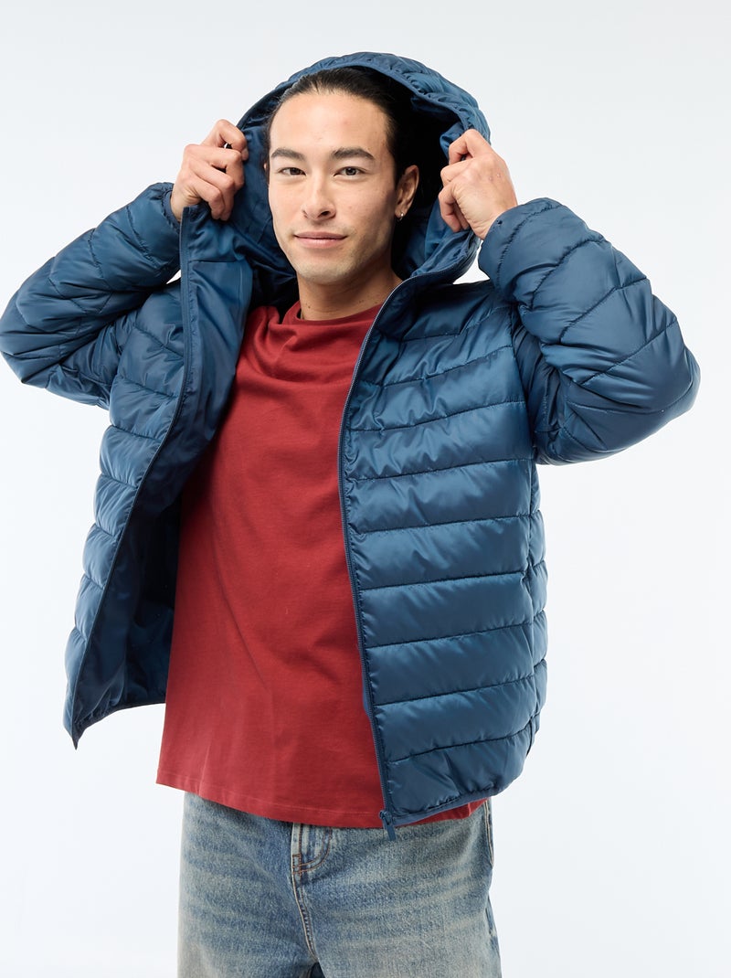 Piumino leggero con cappuccio Blu - Kiabi