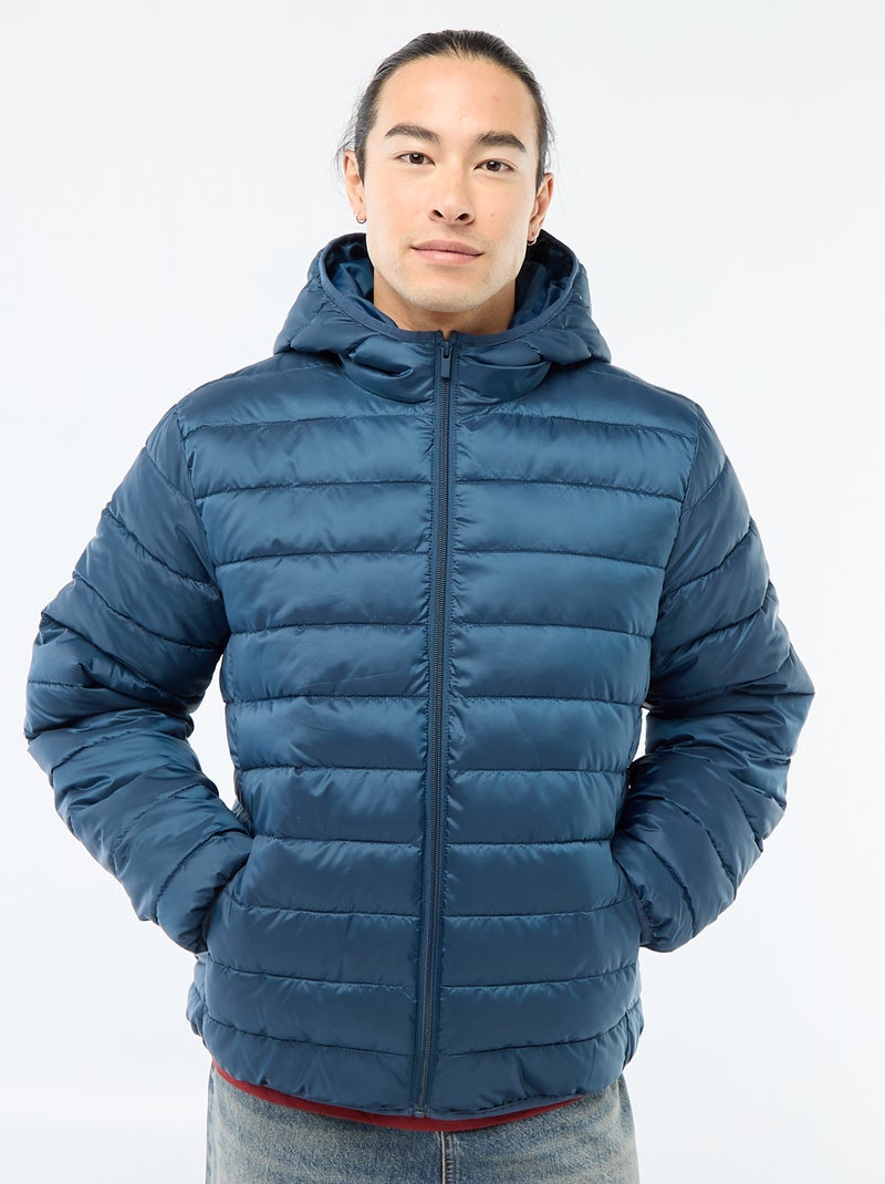 Piumino leggero con cappuccio Blu - Kiabi