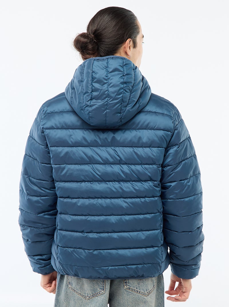 Piumino leggero con cappuccio Blu - Kiabi