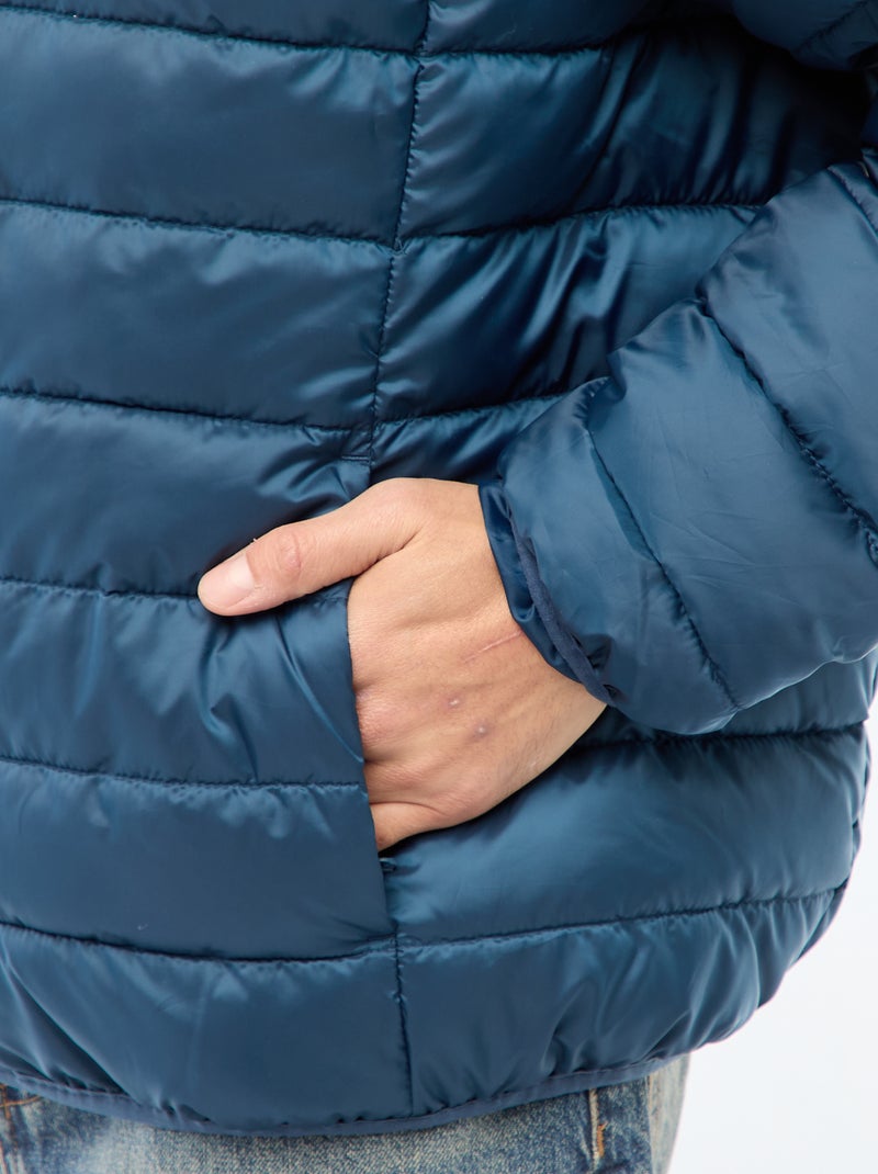 Piumino leggero con cappuccio Blu - Kiabi