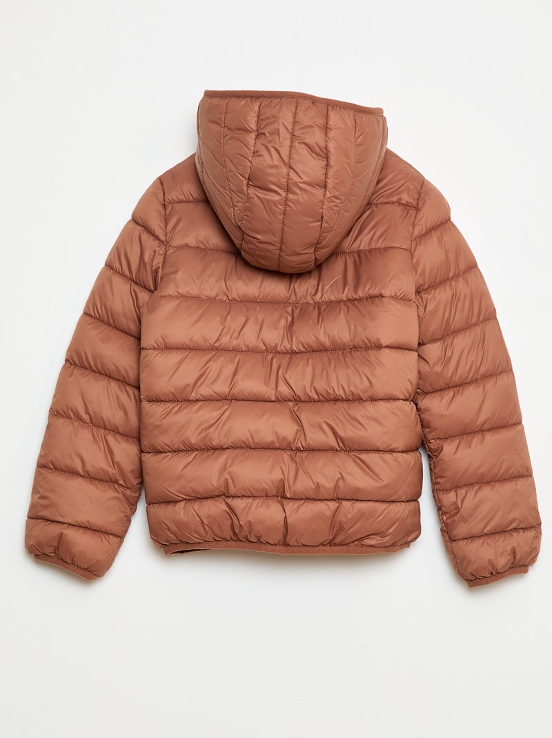 Piumino leggero con cappuccio Marrone - Kiabi