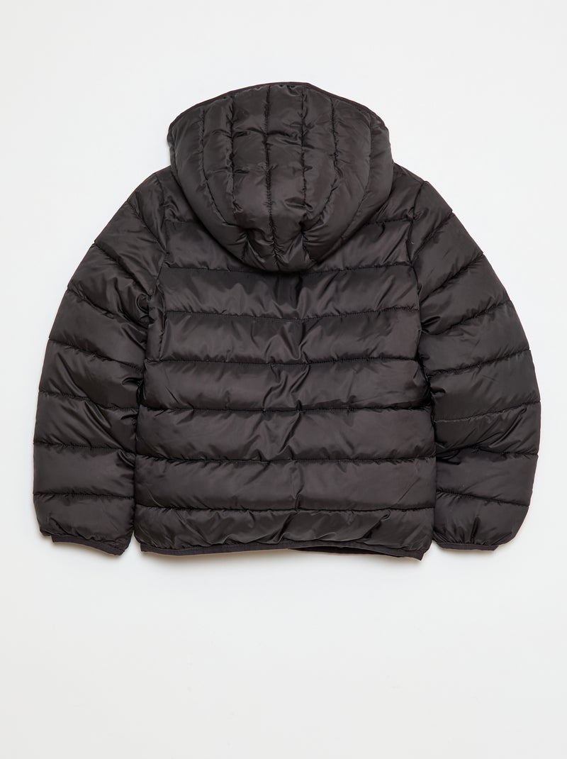Piumino leggero con cappuccio Nero - Kiabi