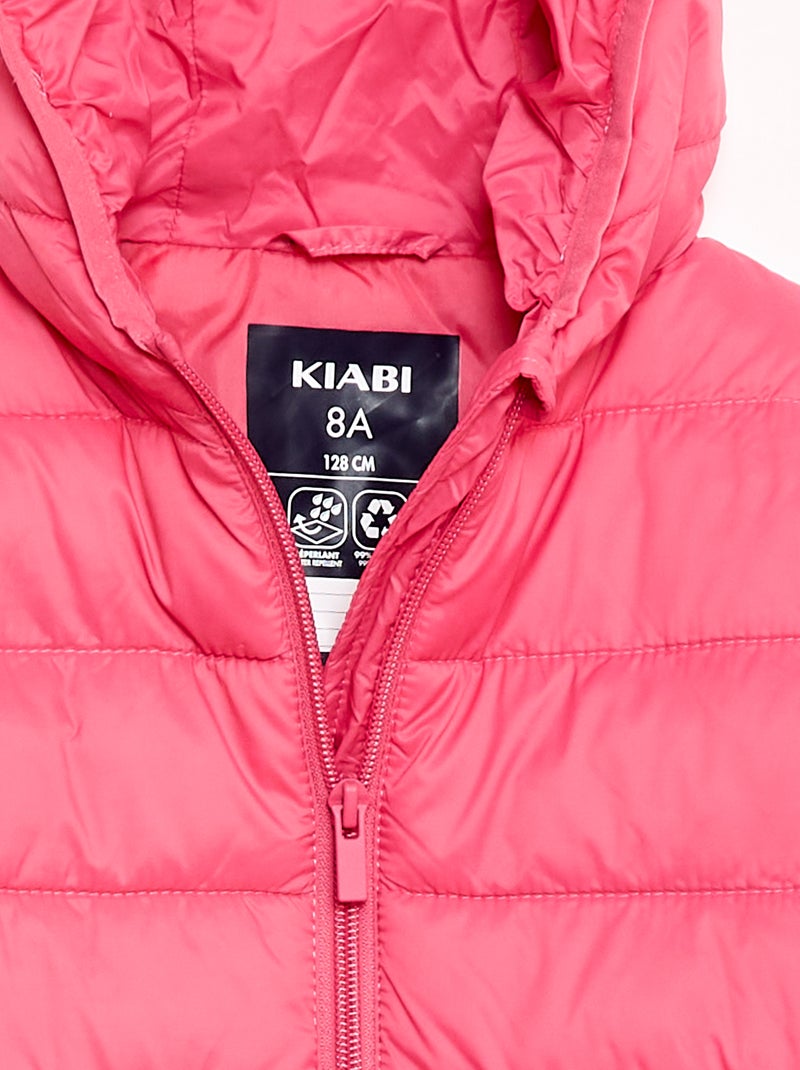 Piumino leggero con cappuccio Rosa - Kiabi