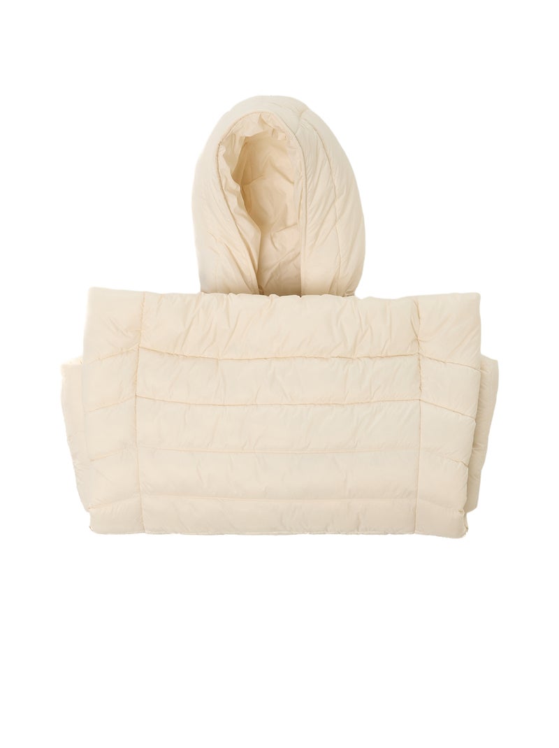 Piumino leggero con cappuccio tinta unita Bianco - Kiabi