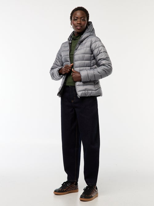 Piumino leggero con cappuccio tinta unita - Kiabi