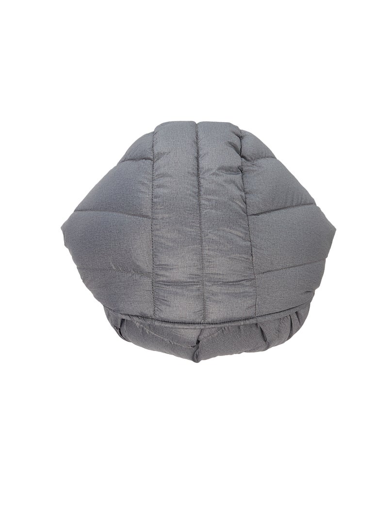 Piumino leggero con cappuccio tinta unita Grigio - Kiabi