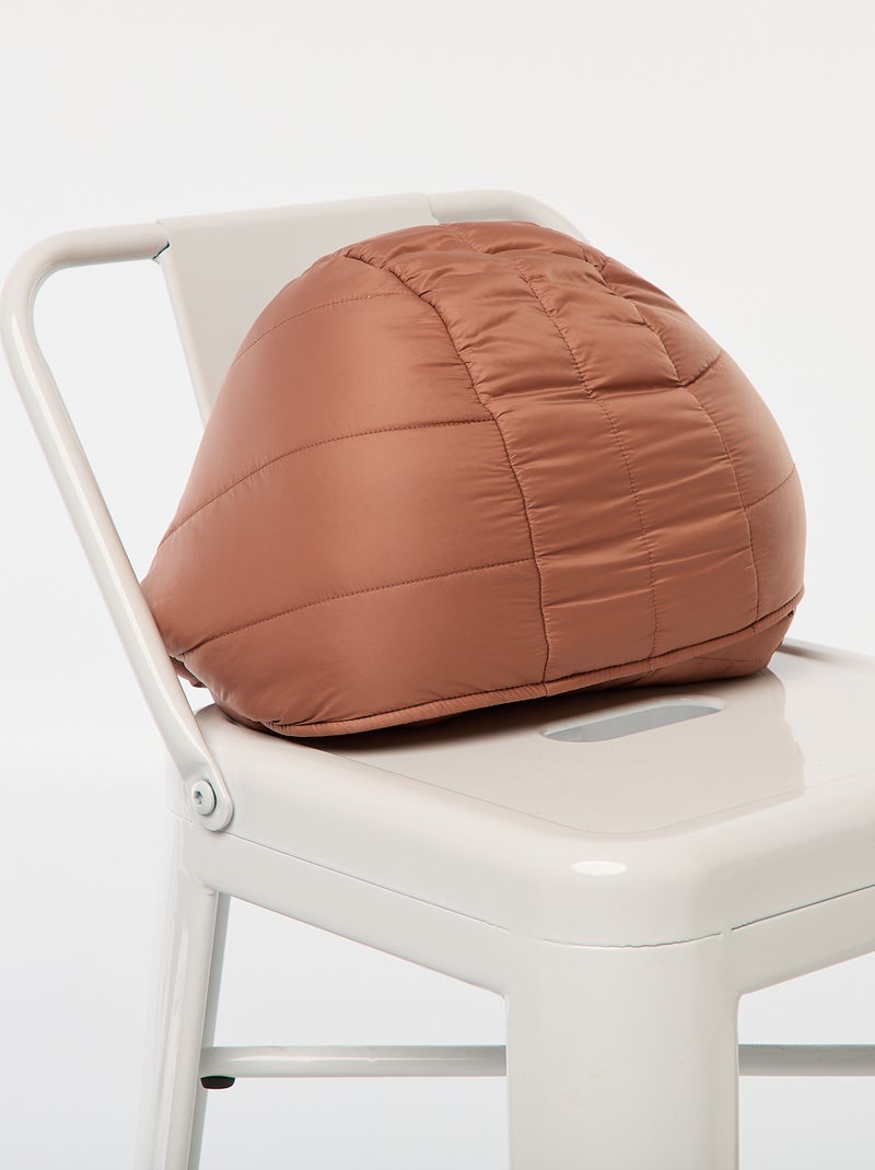 Piumino leggero con cappuccio tinta unita Marrone - Kiabi