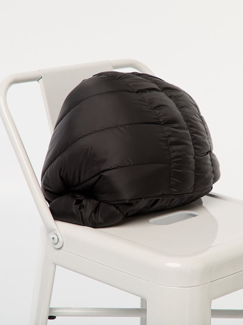 Piumino leggero con cappuccio tinta unita Nero - Kiabi