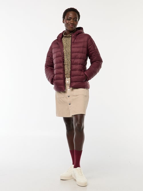 Piumino leggero con cappuccio tinta unita - Kiabi